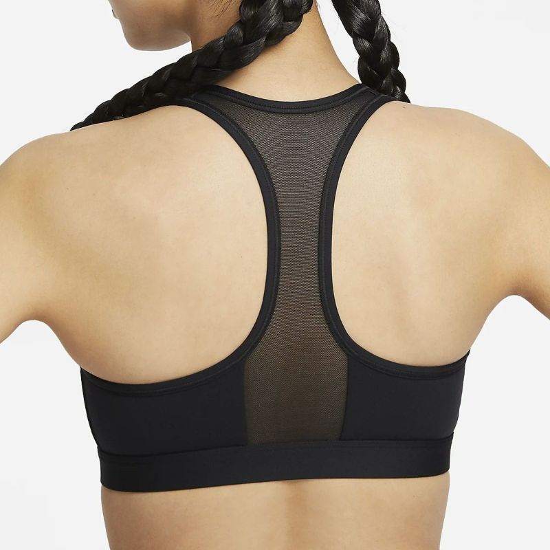 ナイキNIKEジムフィットネスヨガウェアスポーツブラスポブラブラトップスウッシュフロントジップミディアムサポートパッディドスポーツブラFN2732-010レディース女性25SP春夏