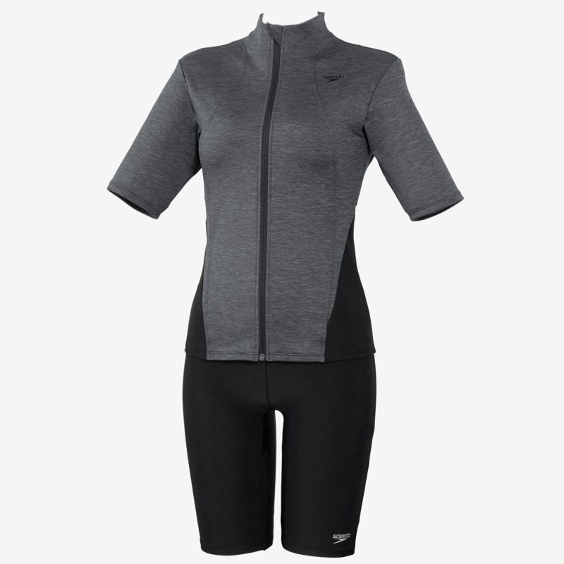 スピードSPEEDOスイムフィットネス水着ショートスリーブウェイビーセパShortSleeveWavySepaSFW32501-KXレディース女性25S1春夏