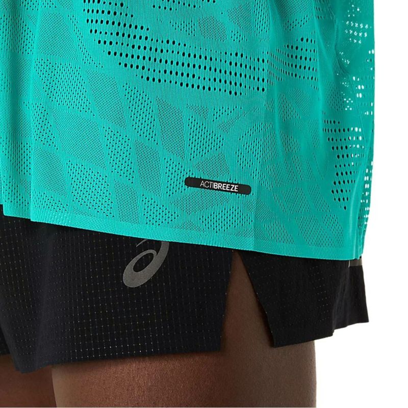 アシックスasicsランニングウェアノースリーブタンクトップMETARUNシングレット2011D287メンズ男性25SP春夏