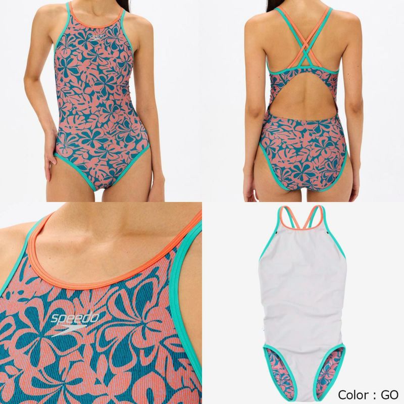 スピードSPEEDOスイムトレーニング競泳水着アロアロクローシェイターンズスーツAloaloCrochetTurnSSuitSTW02507-TYレディース女性25S1春夏