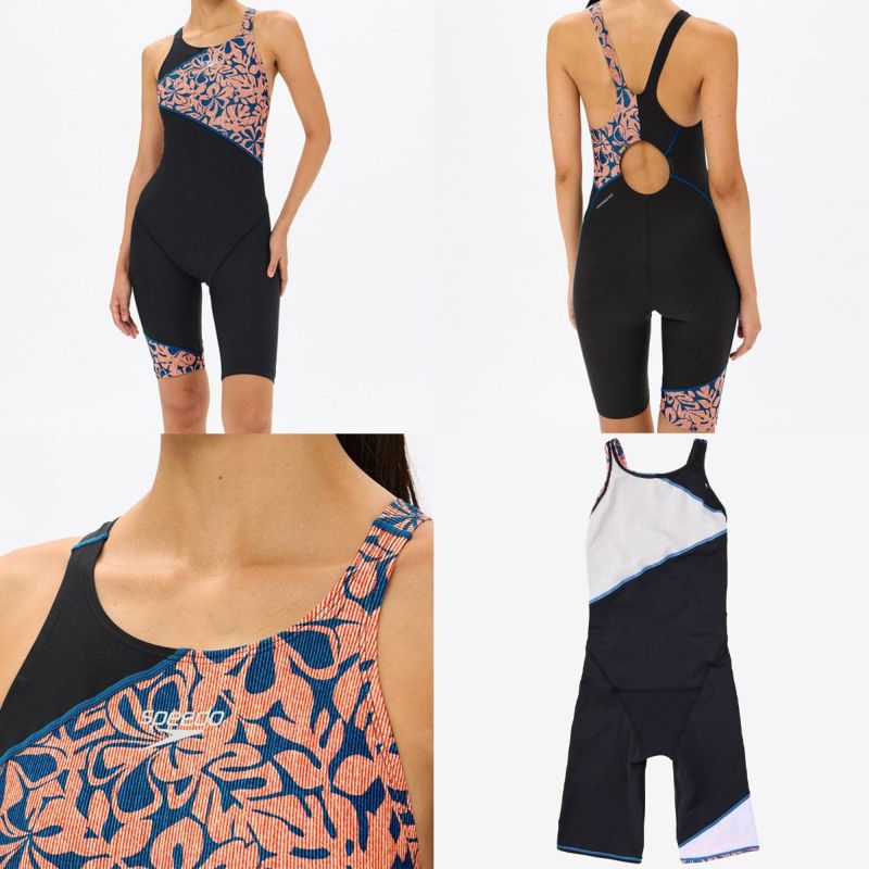 スピードSPEEDOスイムアロアロターンズパズルミニオープンバックニースキンAloaloTurnSPuzzleM/OKneeskinSTW12508-BRレディース女性25S1春夏