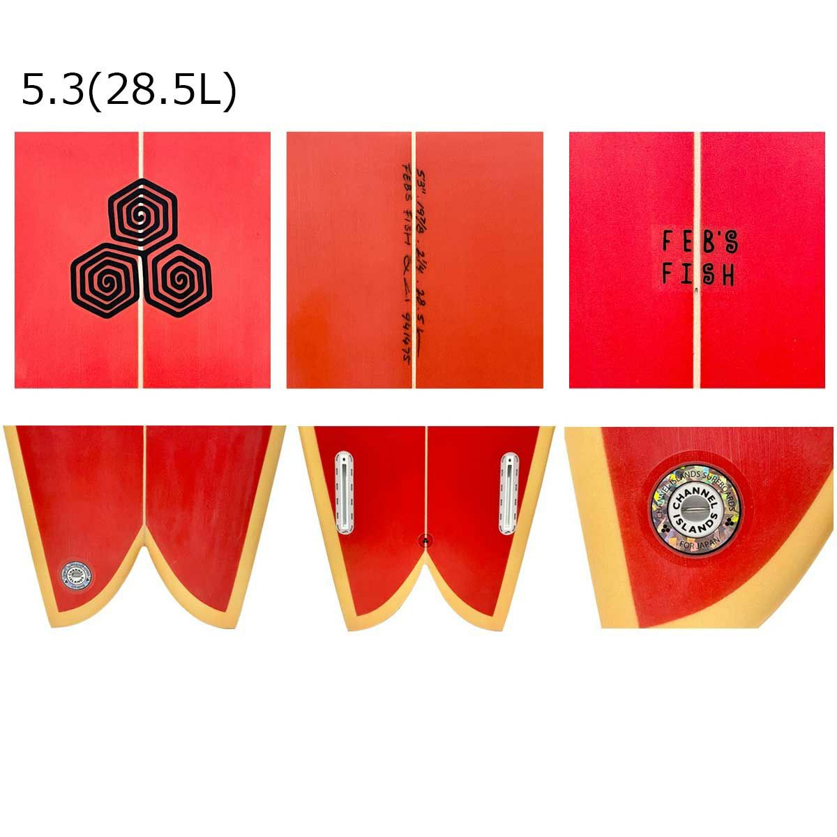 チャネルアイランズCHANNELISLANDSサーフィンサーフサーフボード板チャネルアイスランズFEB.SFISH5.5RED/YEL0100962401372
