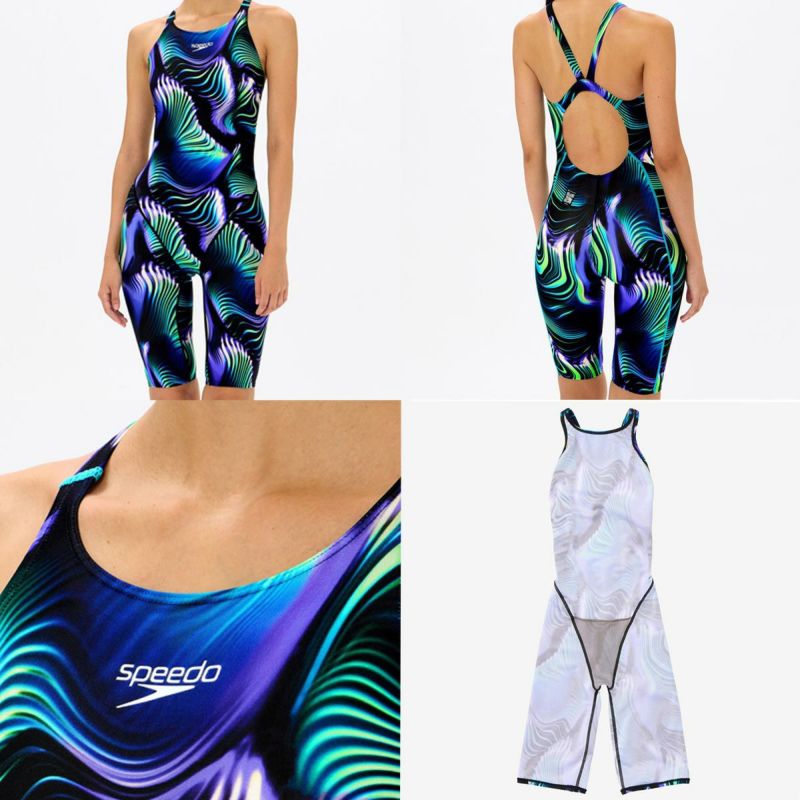 スピードSPEEDOスイム競泳水着フレックスシグマカイオープンバックニースキン2FLEXΣχOpenbackKneeskinIISCW12501F-BBレディース女性25S1春夏