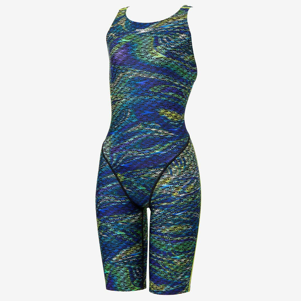 スピードSPEEDOスイム競泳水着フレックスシグマカイセミオープンバックニースキン3FLEXΣχSemiOpenbackKneeskinIIISCW12520F-BLレディース女性25S1春夏