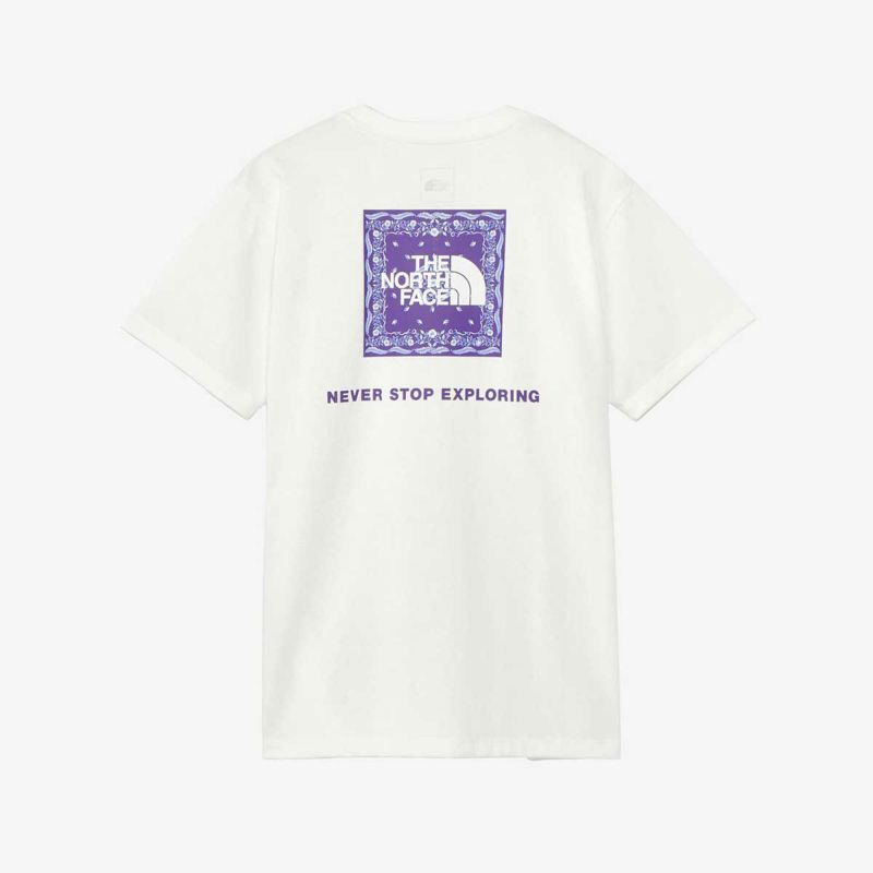 ノースフェイスTHENORTHFACEアウトドアカジュアルウェア半袖TシャツショートスリーブバンダナスクエアロゴティーNTW32446-Wレディース女性24SP春夏