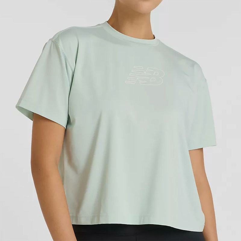 ニューバランスNewBalanceジムフィットネスヨガウェア半袖TシャツリラックスグラフィックショートスリーブTシャツRelaxedGraphicT-ShirtAWT51135-CYSレディース女性25SP春夏