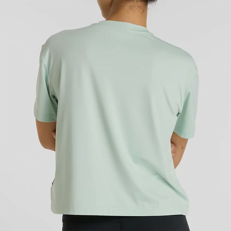 ニューバランスNewBalanceジムフィットネスヨガウェア半袖TシャツリラックスグラフィックショートスリーブTシャツRelaxedGraphicT-ShirtAWT51135-CYSレディース女性25SP春夏