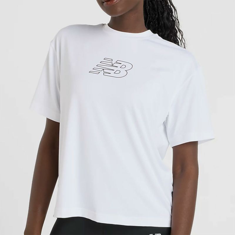 ニューバランスNewBalanceジムフィットネスヨガウェア半袖TシャツリラックスグラフィックショートスリーブTシャツRelaxedGraphicT-ShirtAWT51135-SSTレディース女性25SP春夏