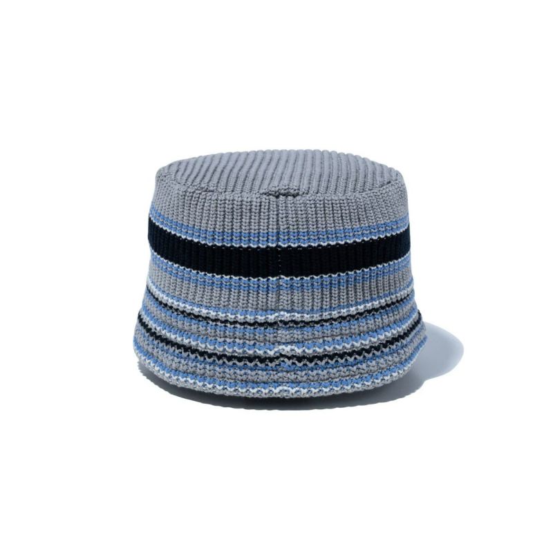 ニューエラNEWERAアウトドアカジュアル帽子ハットニットバケットマルチボーダーライトグレーKNITBUCKETMULTIBORDERLGRY14518194メンズレディースユニセックス25SP春夏