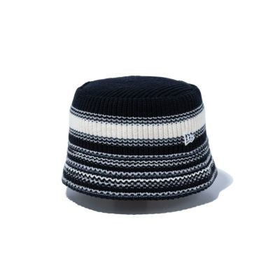 ニューエラNEWERAアウトドアカジュアル帽子ハットニットバケットマルチボーダーブラックKNITBUCKETMULTIBORDERBLK14518195メンズレディースユニセックス25SP春夏