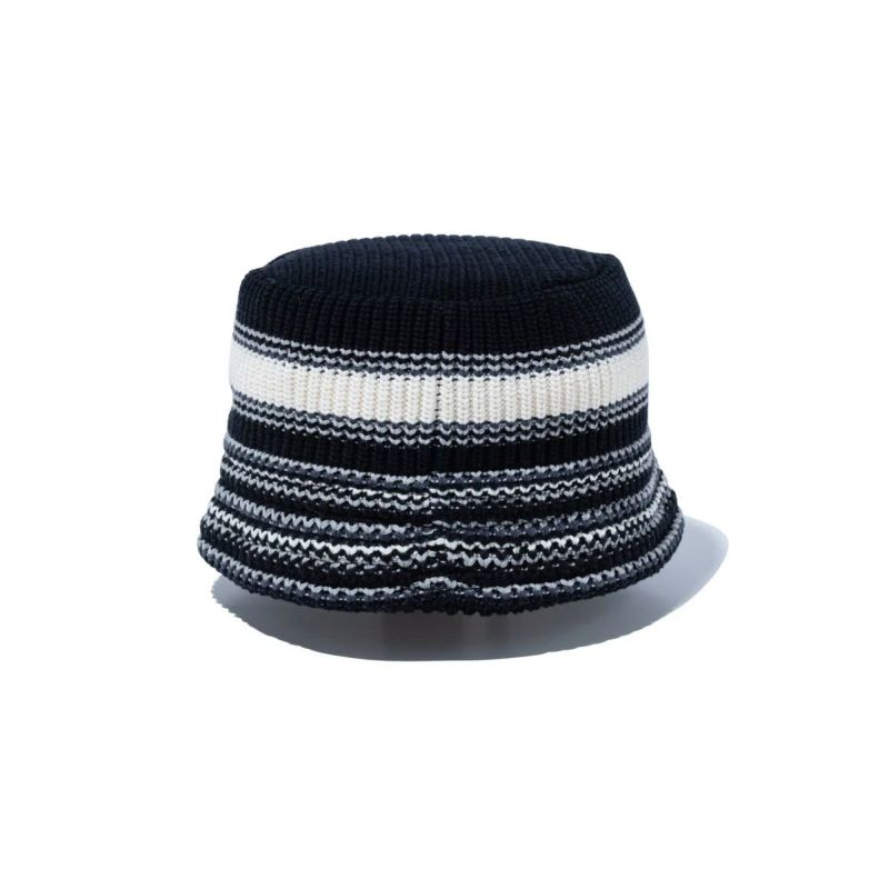 ニューエラNEWERAアウトドアカジュアル帽子ハットニットバケットマルチボーダーブラックKNITBUCKETMULTIBORDERBLK14518195メンズレディースユニセックス25SP春夏
