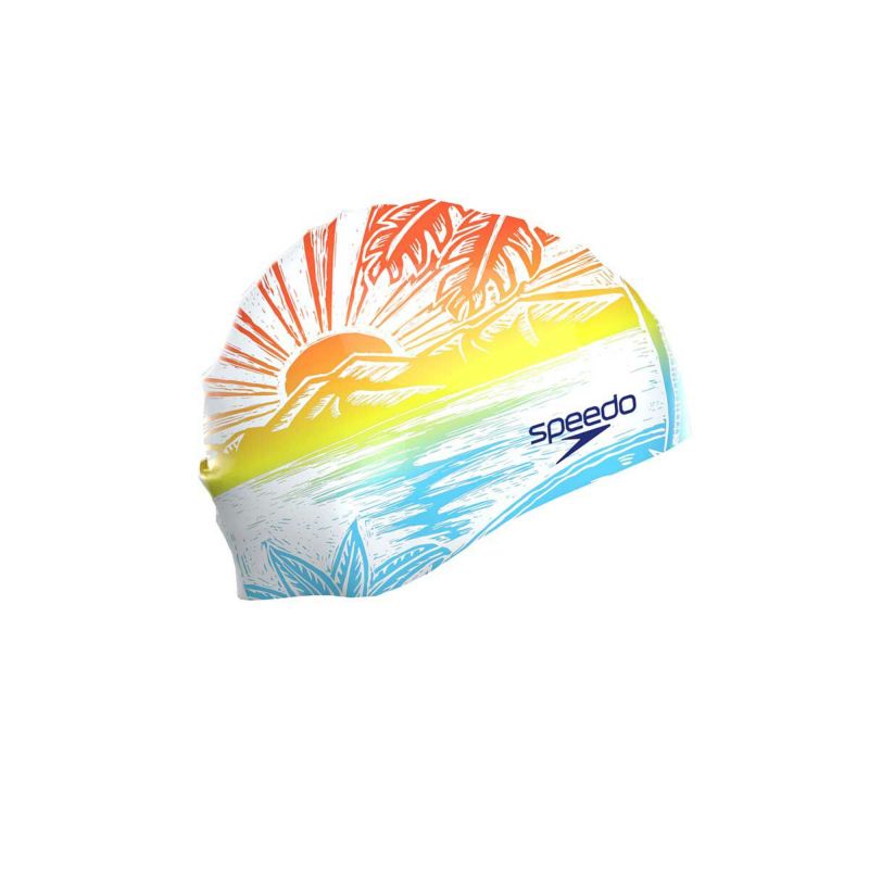 スピードSPEEDOスイムフィットネス競泳キャッププリントシリコーンキャップPrintSiliconeCapSE12515-WOメンズレディースユニセックス