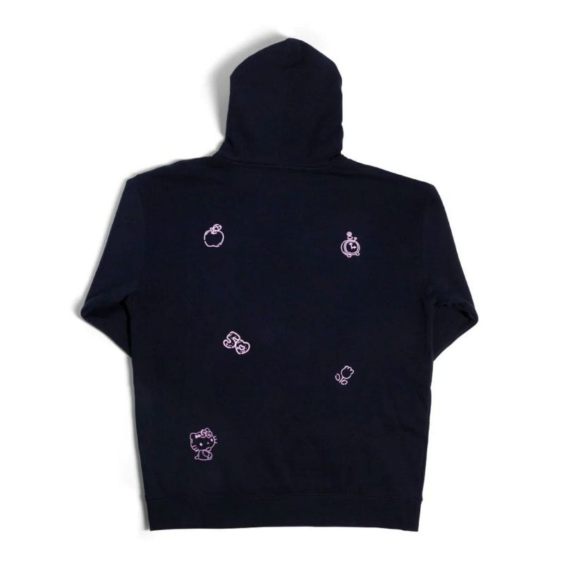 ガールGIRLスケボースケートボードウェアスウェットパーカーハローキティALLOVERPULLOVERHOODIEGW48U14メンズレディースユニセックス25SP春夏