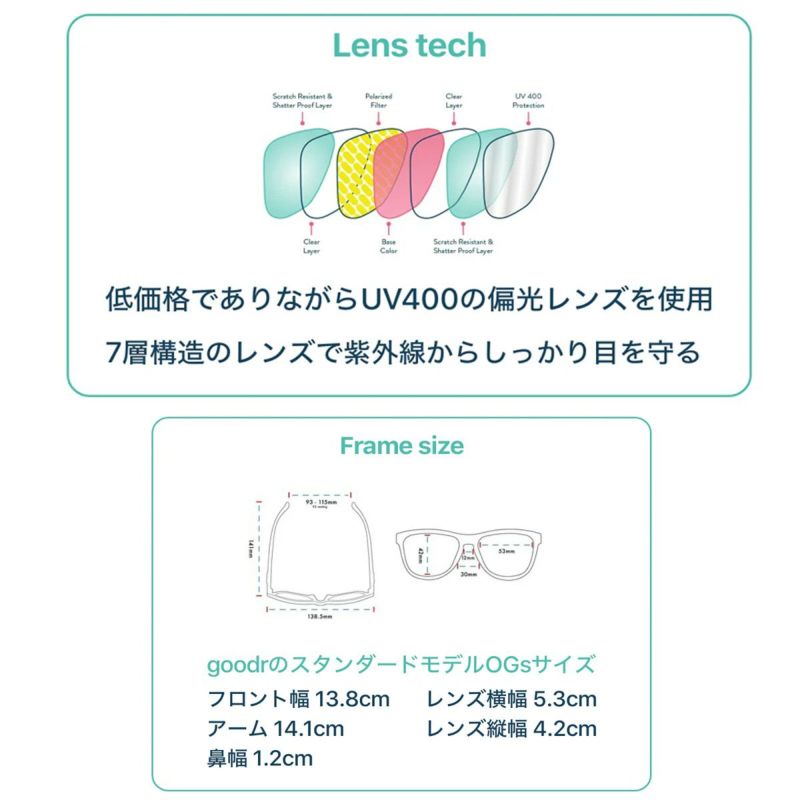 グダーgoodrスポーツサングラスOGsSunriseSpritzerElixirOG-GYO1-GRメンズレディースユニセックス24FA秋冬