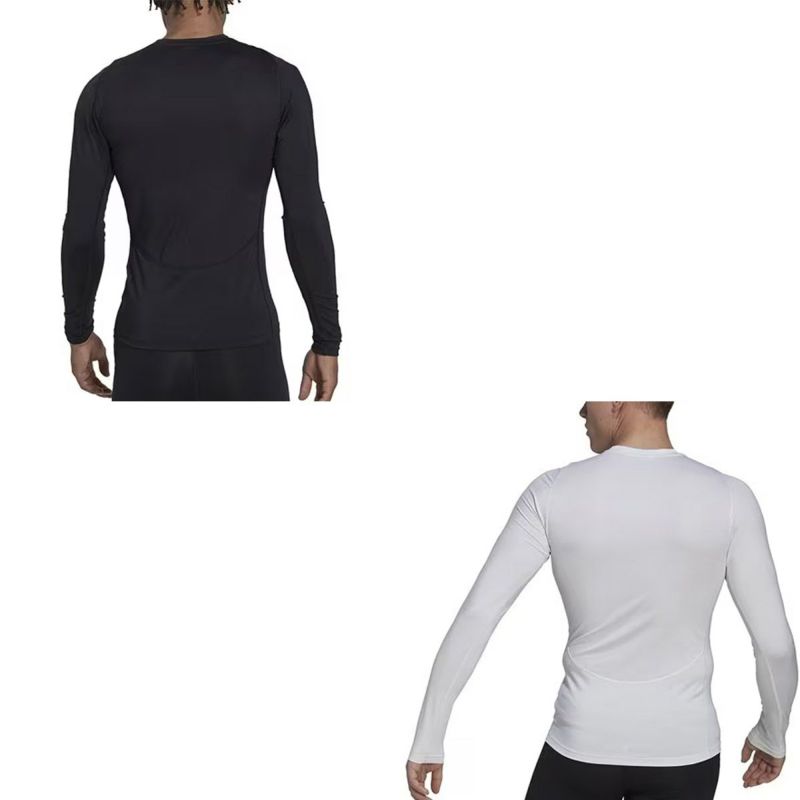 アディダスadidasジムフィットネスヨガウェアインナーシャツアンダーシャツテックフィットトレーニング長袖TシャツIG435メンズ男性23FA秋冬