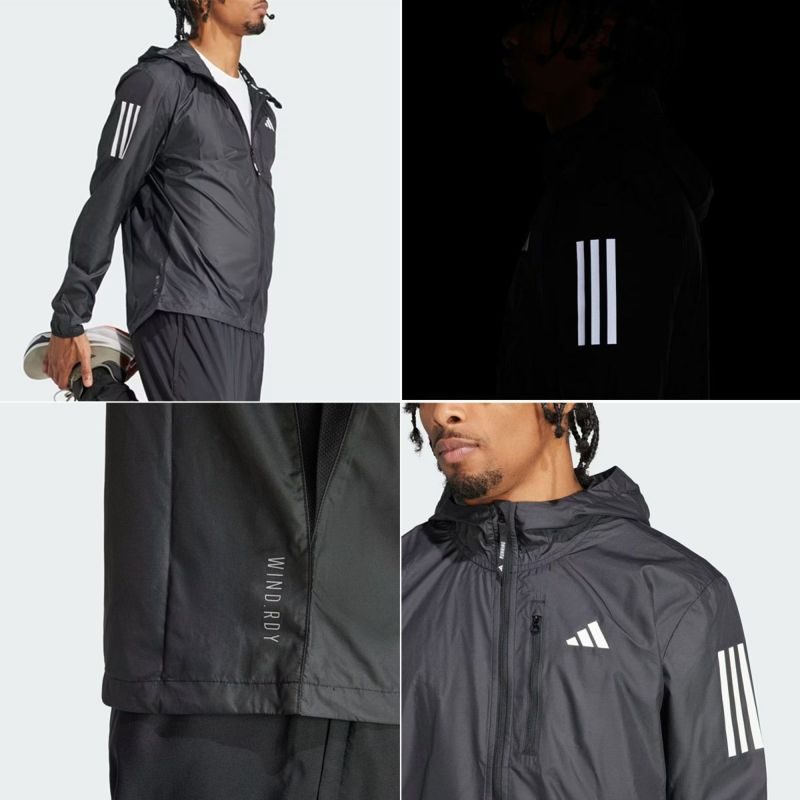 アディダスadidasランニングウェアアウタージャケットオウンザランジャケットIKM73メンズ男性24FA秋冬