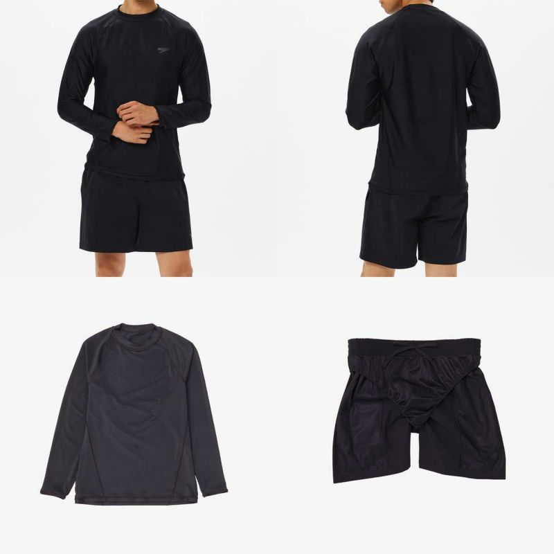 スピードSPEEDOスイムフィットネス水着メンズジョーゲロングスリーブショーツMJGL/SShortsSF22510-Kメンズ男性25S1春夏