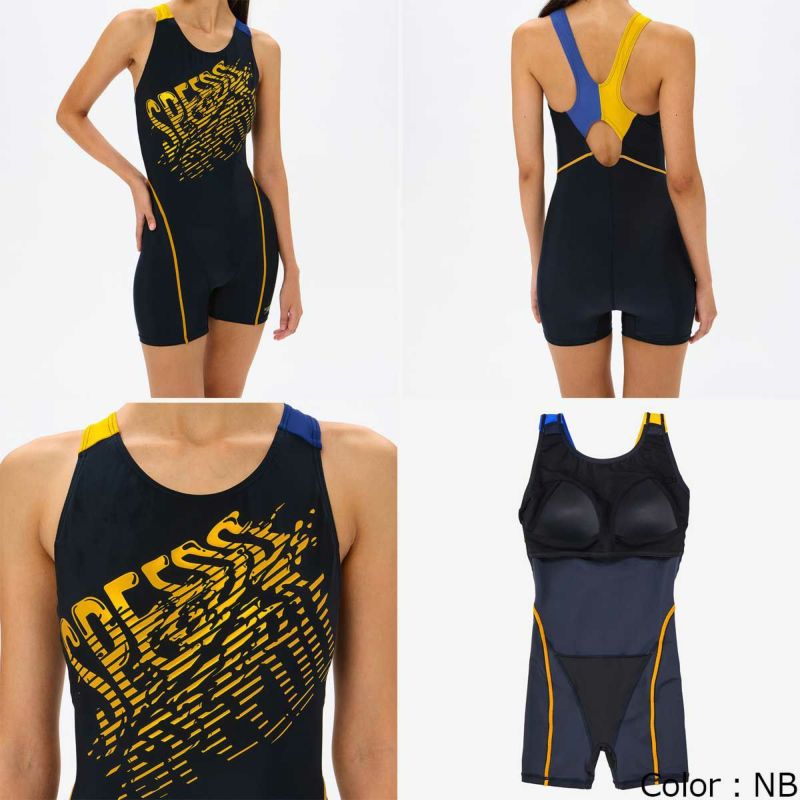 スピードSPEEDOスイムフィットネス水着スプラッシュルースンハーフニースキンSplashLoosenHalfKneeskinSFW12503-Kレディース女性25S1春夏