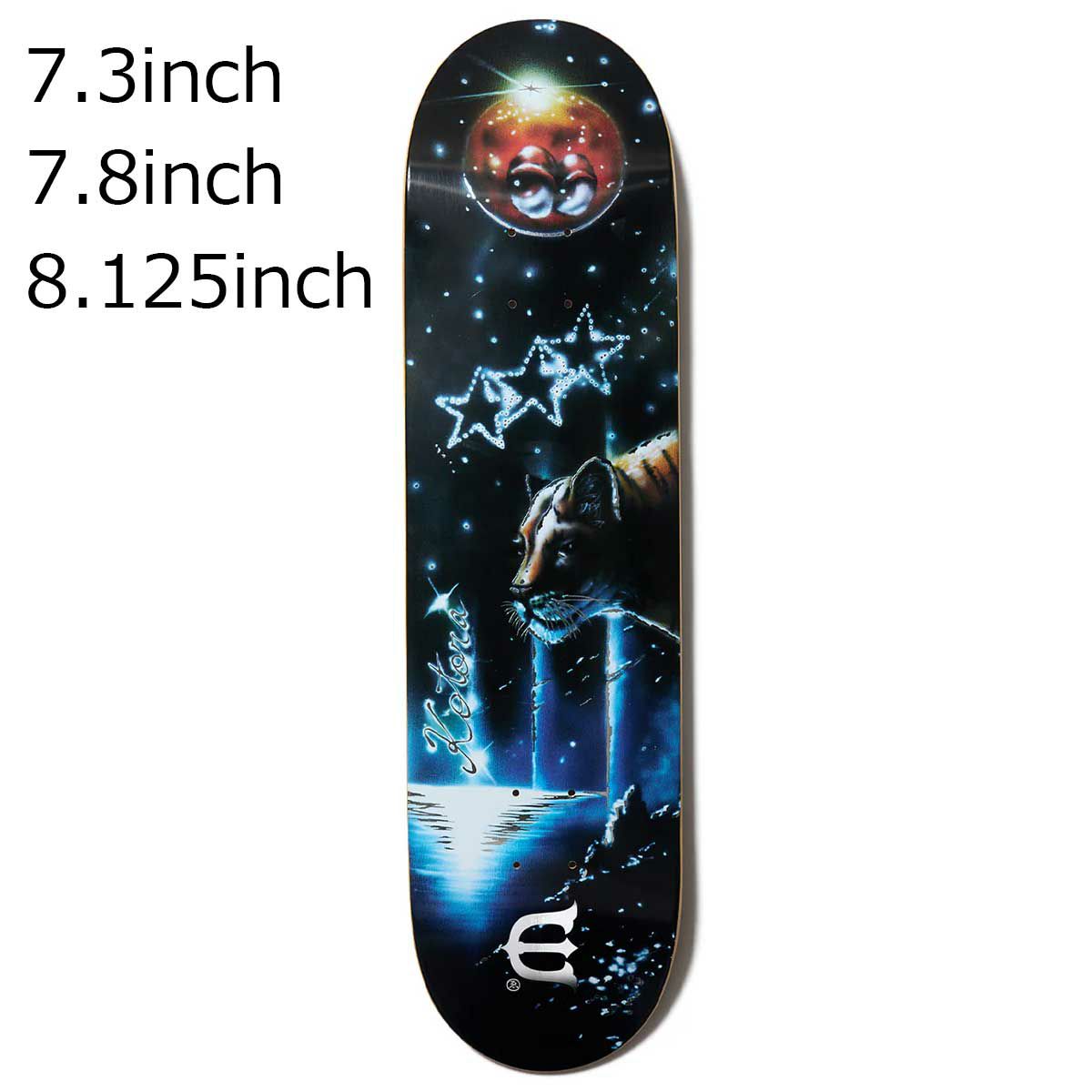 エビセンEVISENスケボースケートボードデッキ板コトラミタニタイガーインザシャイニングナイトKOTORAMITANITIGERINTHESHININGNIGHTEVI27-10