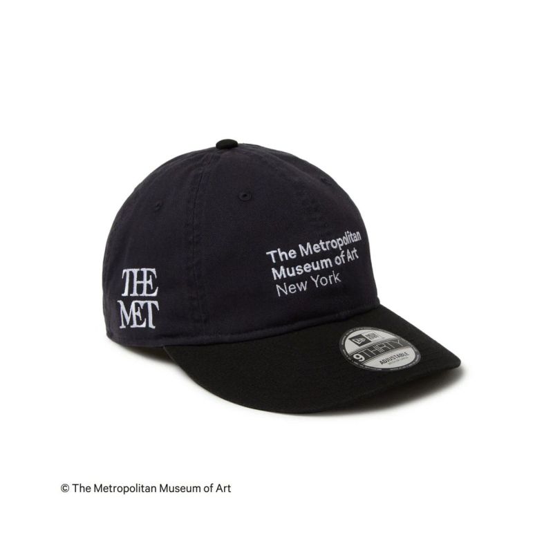 ニューエラNEWERAアウトドアカジュアル帽子キャップ9THIRTYTheMetレザーストラップネイビーブラックバイザー14457362メンズレディースユニセックス25SP春夏