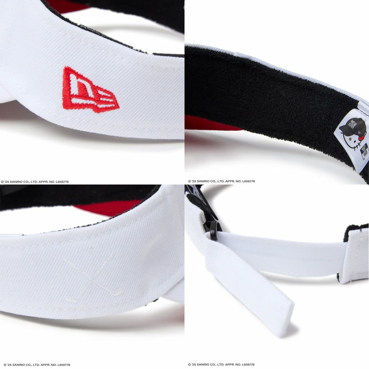 ニューエラNEWERAアウトドアカジュアルWomen'sサンバイザーロングバイザーHELLOKITTYホワイト14348592レディース女性25SP春夏