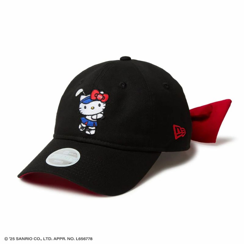 ニューエラNEWERAアウトドアカジュアル帽子キャップWomen's9TWENTYHELLOKITTYハローキティリボンブラック14432181レディース女性25SP春夏