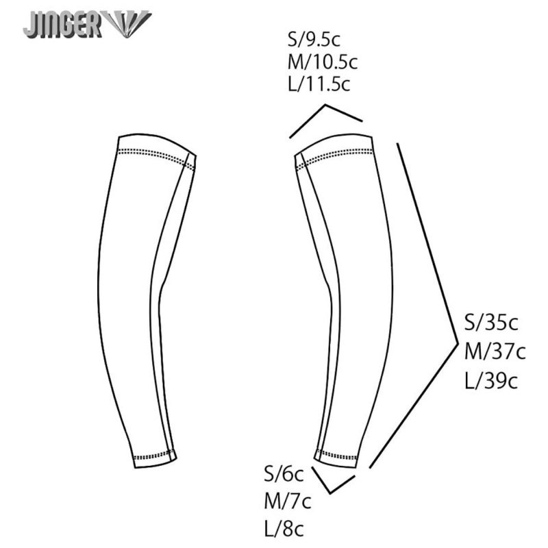 ジンガーJINGERランニングアームカバーアームスリーブアームカバーJ-7014-WHTメンズレディースユニセックス25SP春夏