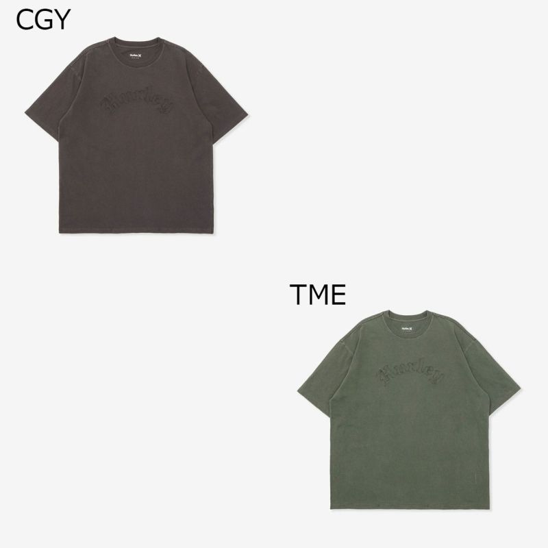 ハーレーHurleyサーフィンサーフウェア半袖TシャツエンブロイダリーオールドイングリッシュロゴオーバーサイズショートスリーブティーEMBROIDERYOLDENGLISHLOGOOVERSIZEDSHORTSLEEVETEEMCSS251057メンズ男性25SP春夏