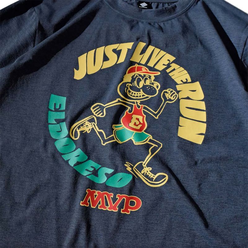 エルドレッソELDORESOランニングウェア半袖TシャツJustLiveTeeE1015015メンズレディースユニセックス25SP春夏