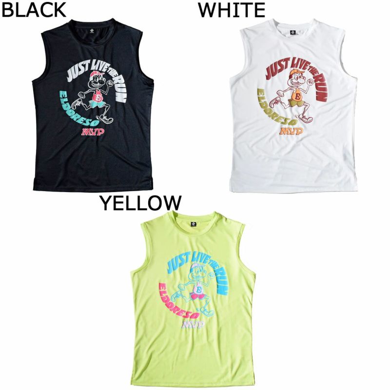 エルドレッソELDORESOランニングウェアノースリーブタンクトップJustLiveSleevelessE1220515メンズレディースユニセックス25SP春夏