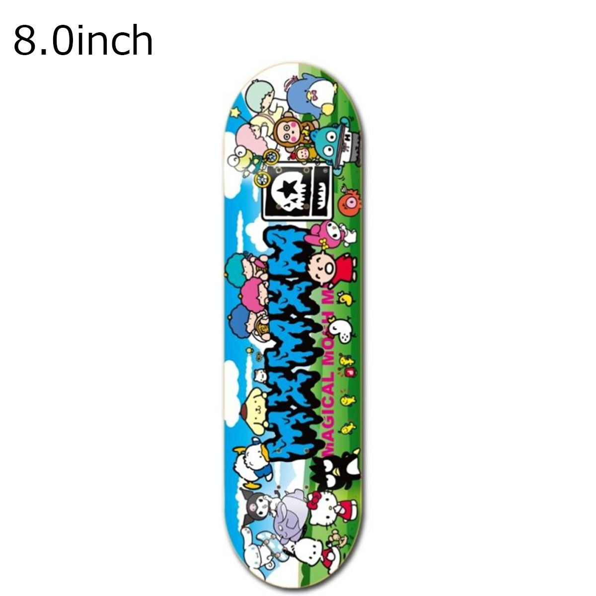 マジカルモッシュミスフィッツMAGICALMOSHMISFITSスケボースケートボードデッキ板SANRIOCHARACTERxMxMxMみんな大集合8.031330961