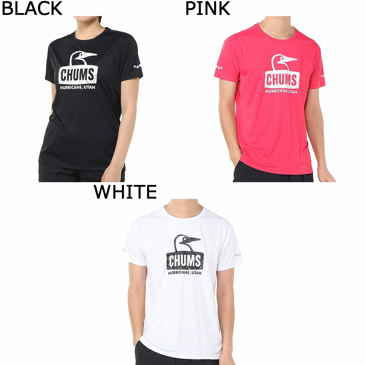 チャムスCHUMSランニングウェア半袖TシャツランニングブービーフェイスTシャツRunningBoobyFaceT-ShirtCH01-2494メンズレディースユニセックス25SP春夏
