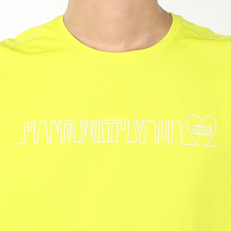 チャムスCHUMSランニングウェア半袖TシャツランニングハートビートTシャツRunningHeartBeatT-ShirtCH01-2496メンズレディースユニセックス25SP春夏