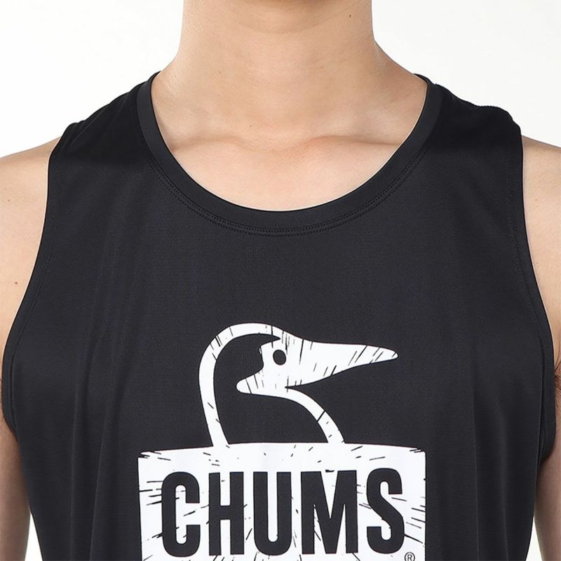 チャムスCHUMSランニングウェアノースリーブタンクトップランブービーフェイススリーブレスシャツRUNBoobyFaceSleevelessShirtCH01-2499メンズレディースユニセックス25SP春夏
