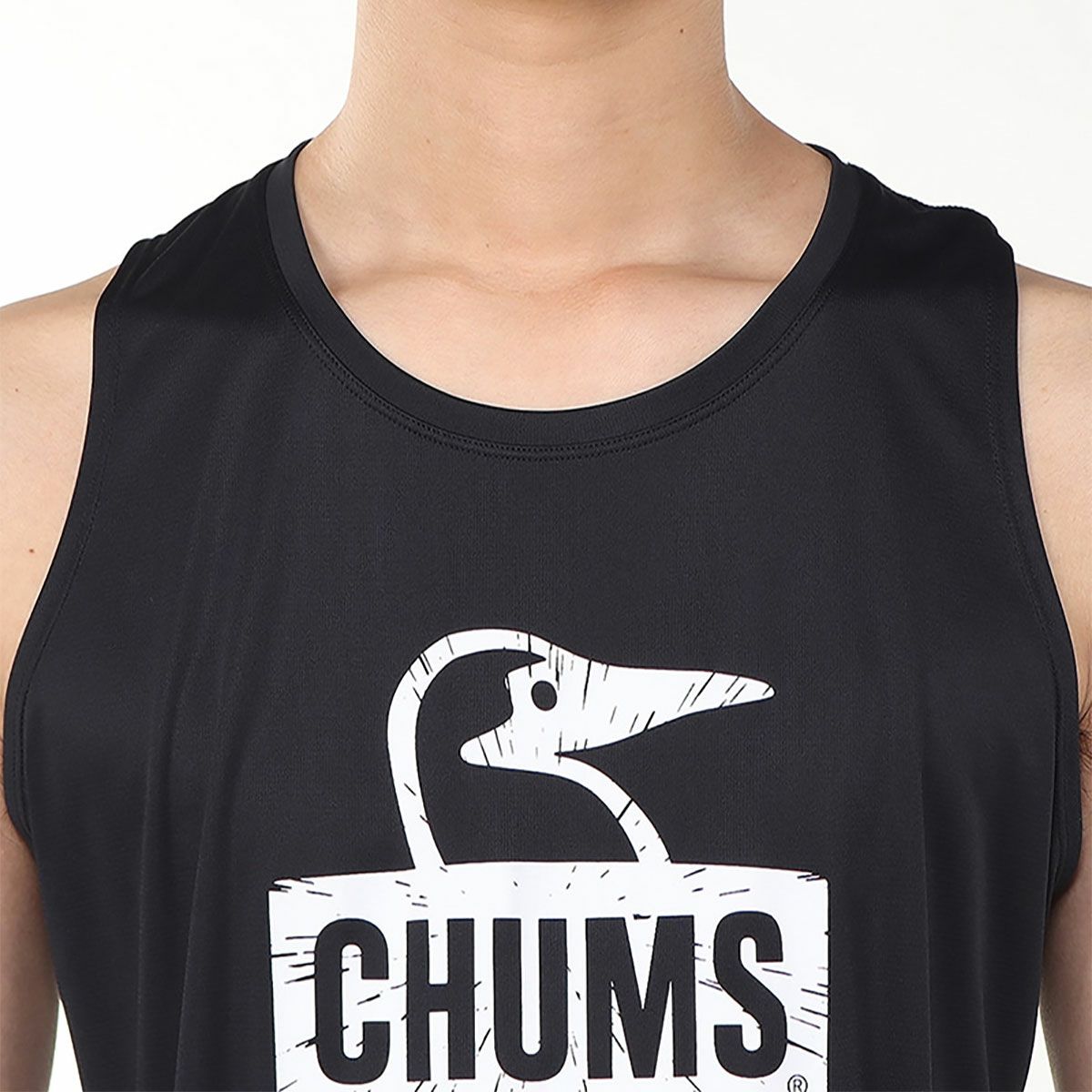 チャムスCHUMSランニングウェアノースリーブタンクトップランブービーフェイススリーブレスシャツRUNBoobyFaceSleevelessShirtCH01-2499メンズレディースユニセックス25SP春夏