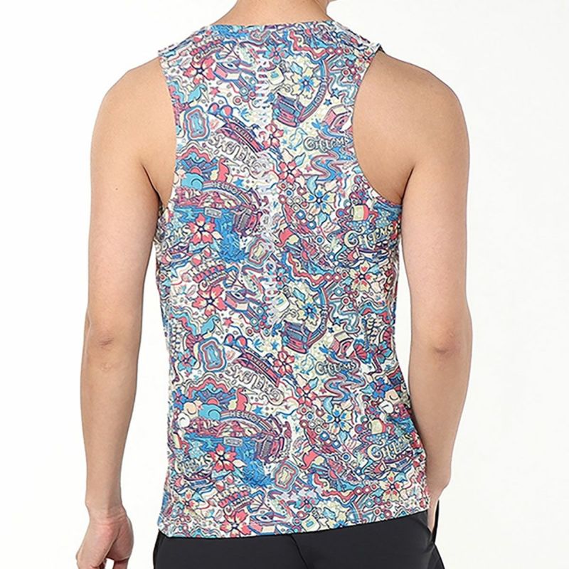 チャムスCHUMSランニングウェアノースリーブタンクトップランオールパターンスリーブレスシャツRUNAllPatternSlvlssShirtCH01-2501メンズレディースユニセックス25SP春夏