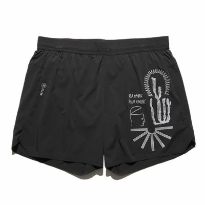 ラン アモック RUN AMOK ランニング ウェア ボトムス ショート ハーフ パンツ 短パン ALTA 5 RS325-BLK メンズ 男性 25SP 春夏