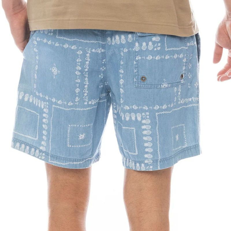ルーカRVCAサーフィンサーフウェアボトムスショートハーフパンツ短パンESCAPEELASTICCHAMBRAY17ショートパンツBF041622メンズ男性25SP春夏