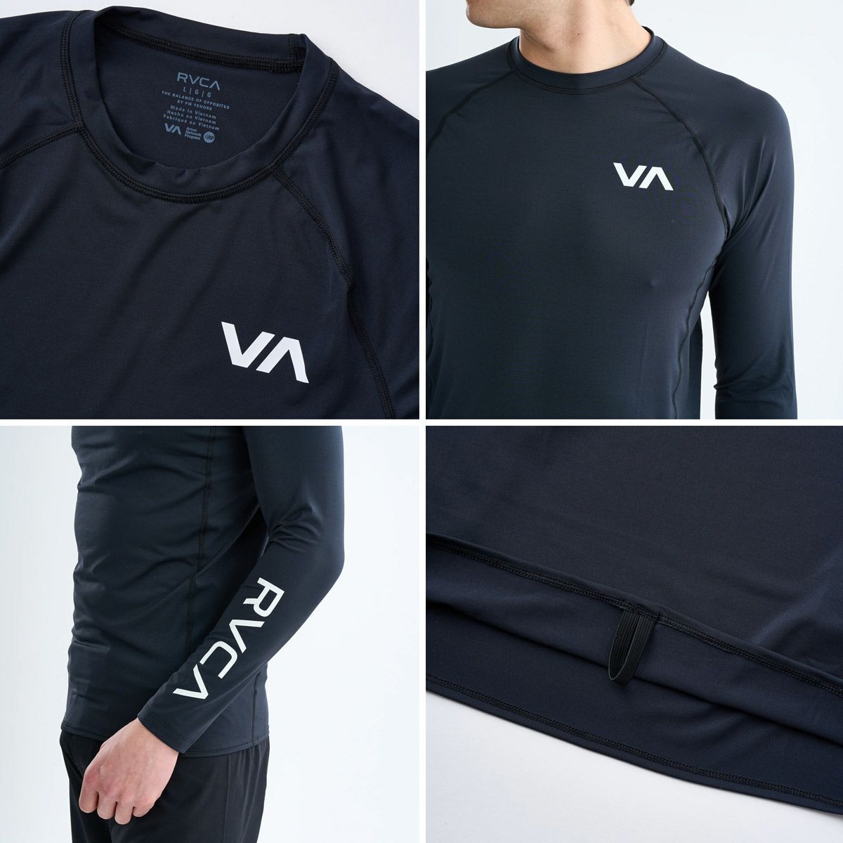 ルーカRVCAサーフィンサーフラッシュガードUVカット【VASPORT】RVCALSRASHGUARD長袖ラッシュガードBF041854メンズ男性25SP春夏