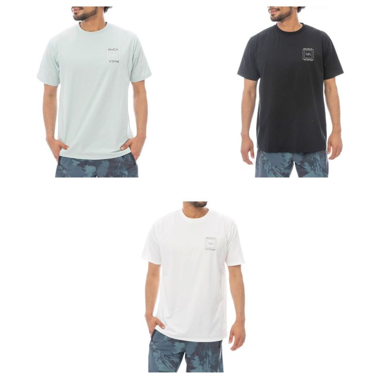 ルーカRVCAサーフィンサーフウェア半袖TシャツILLESCAPESQUARESFSTサーフTシャツBF041870メンズ男性25SP春夏