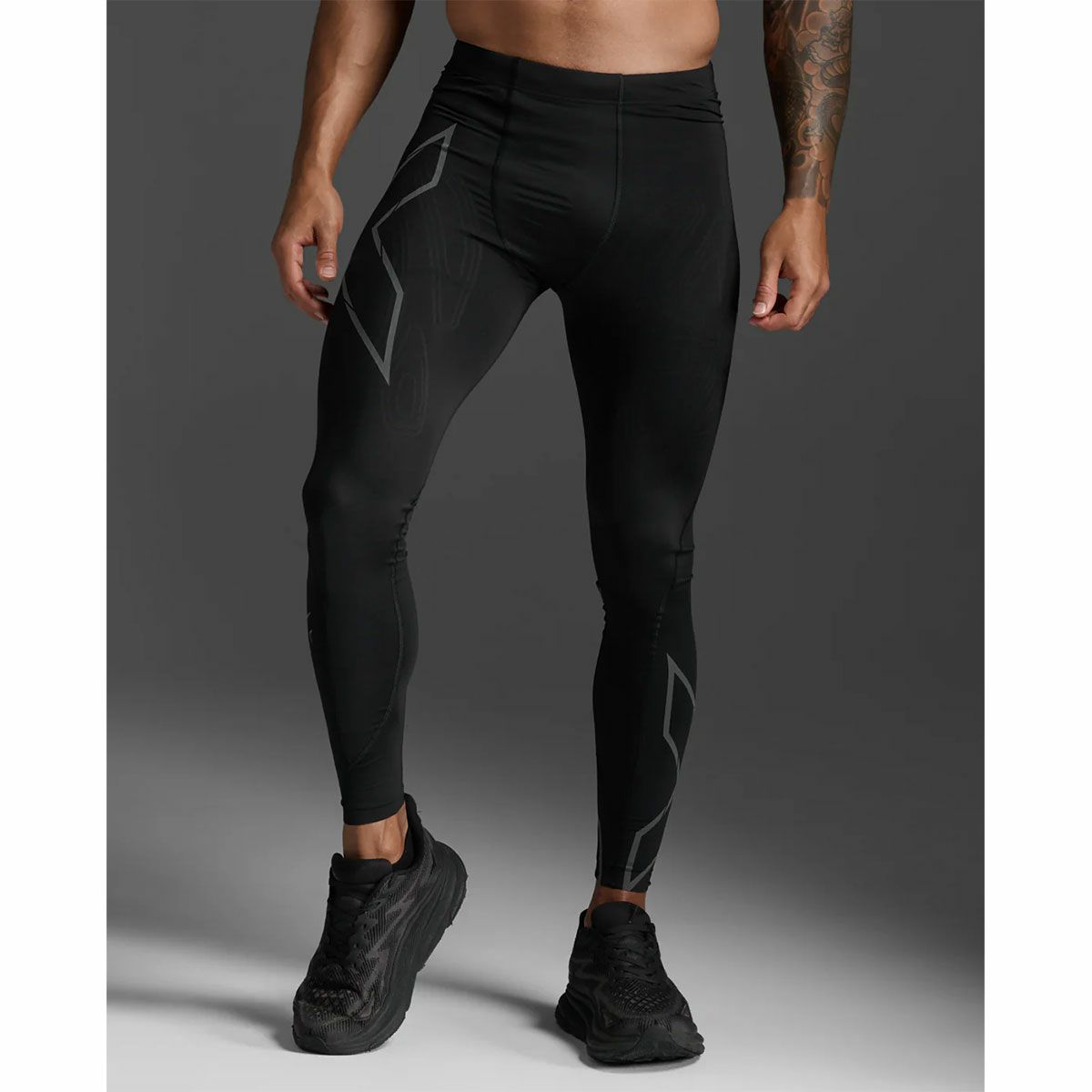 2XUツータイムズユーランニングウェアボトムスインナーアンダーパンツショーツMCSランコンプレッションタイツMA5305B-BLKBRFメンズ男性25SP春夏