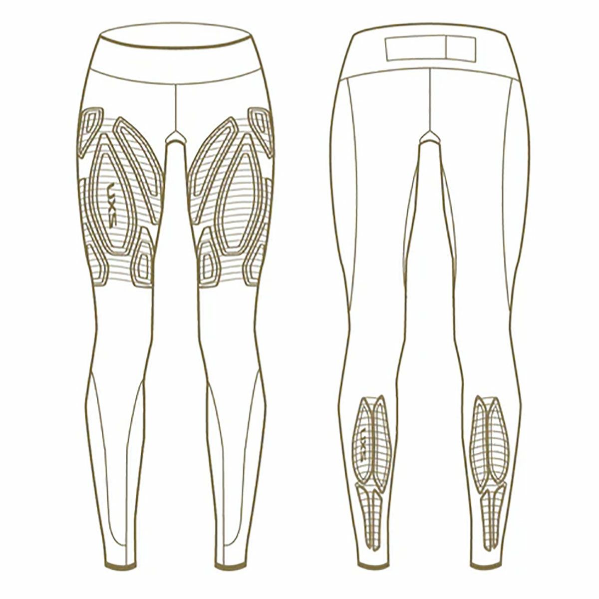 2XUツータイムズユーランニングウェアボトムスインナースパッツレギンスライトスピードMCSミッドライズコンプレッションタイツWA6523B-BLKBRFレディース女性25SP春夏