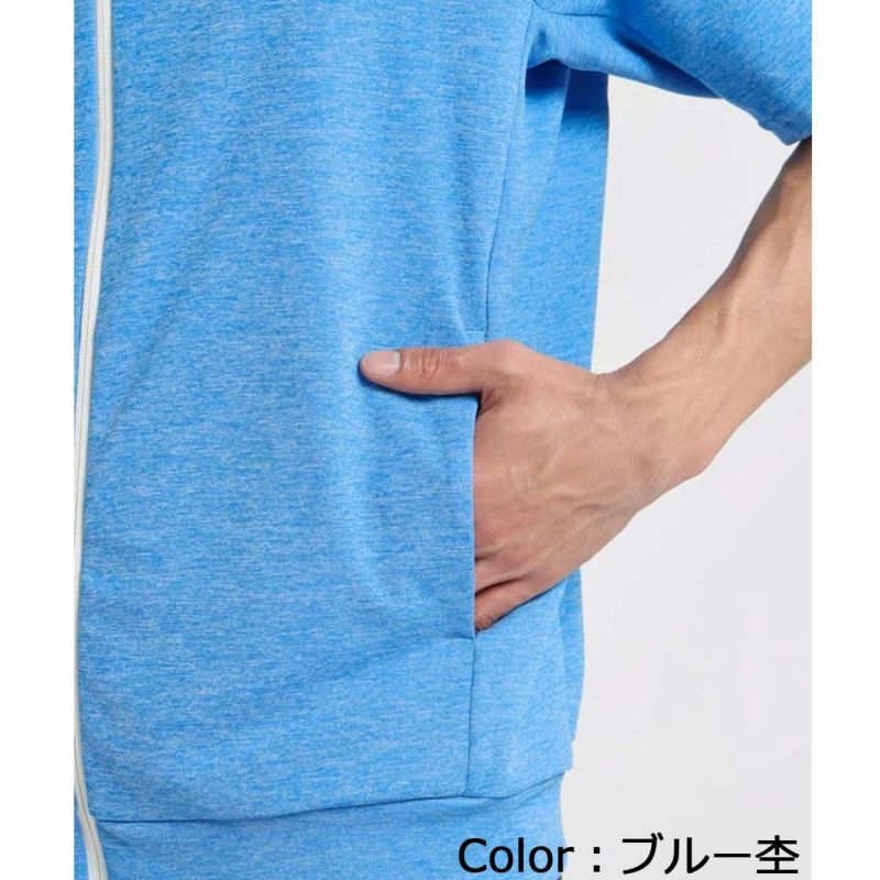 デサントDESCENTEジムフィットネスヨガウェア半袖TシャツSUNSCREENTAIKYUジャージ半袖フーディーST5SJG13Mメンズ男性25SP春夏
