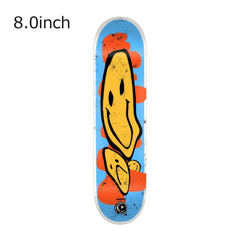 ファンデーションFOUNDATIONスケボースケートボードデッキ板キャンベルスマイリーCAMPBELLSMILEY8.0BRDFSAC36