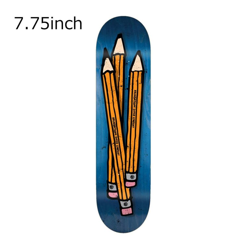 ファンデーションFOUNDATIONスケボースケートボードデッキ板ペンシルズPENCILS7.75BRDFS0687