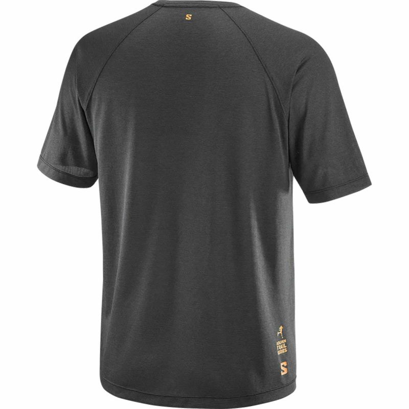 サロモンSALOMONランニングウェア半袖TシャツSHKoutCOREGOLDENTRAILSERIESTEELC2484400メンズ男性25SP春夏