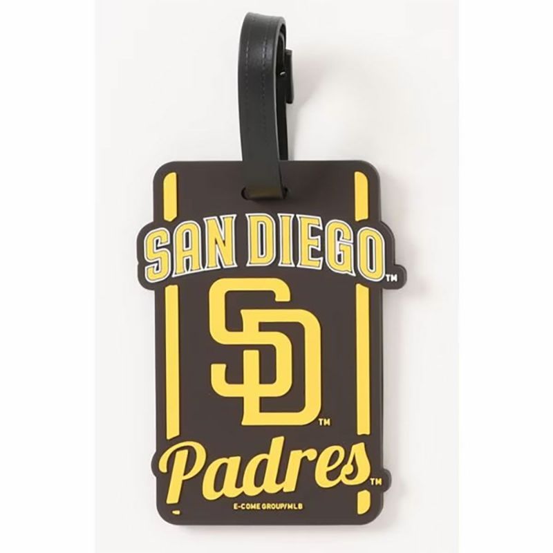 イーカムE-COMEベースボール野球ソフトボールアクセサリーMLBラバーラゲッジタグサンディエゴパドレスSD-BTG01メンズレディースユニセックス25SP春夏