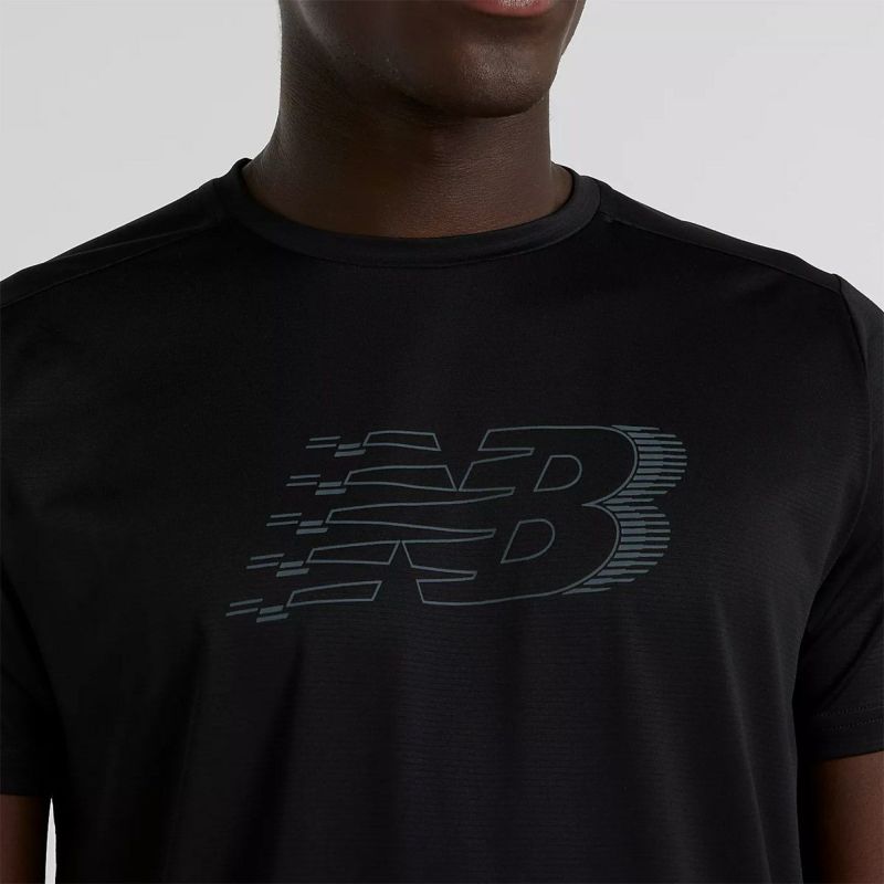 ニューバランスNewBalanceランニングウェア半袖TシャツSportEssentialsグラフィックショートスリーブTシャツMT51206BKメンズ男性25SP春夏
