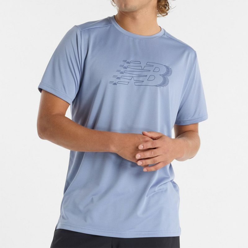ニューバランスNewBalanceランニングウェア半袖TシャツSportEssentialsグラフィックショートスリーブTシャツMT51206DUSメンズ男性25SP春夏
