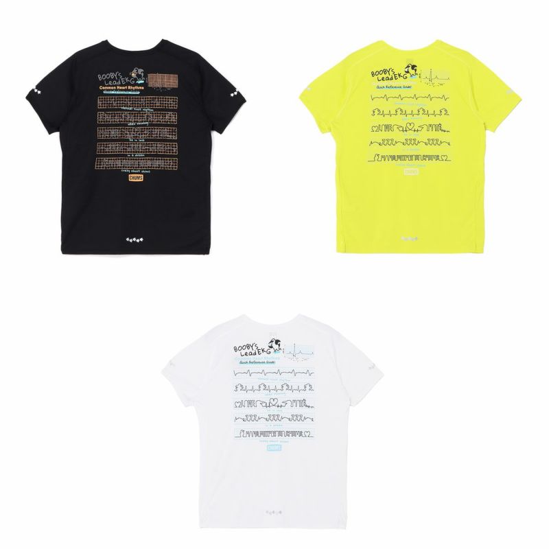 チャムスCHUMSランニングウェア半袖TシャツランニングハートビートTシャツRunningHeartBeatT-ShirtCH11-2496レディース女性25SP春夏